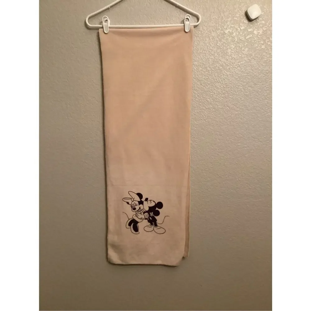 Disney Pink Fleece Mickey and Minnie Mouse Cozy Wrap Scarf